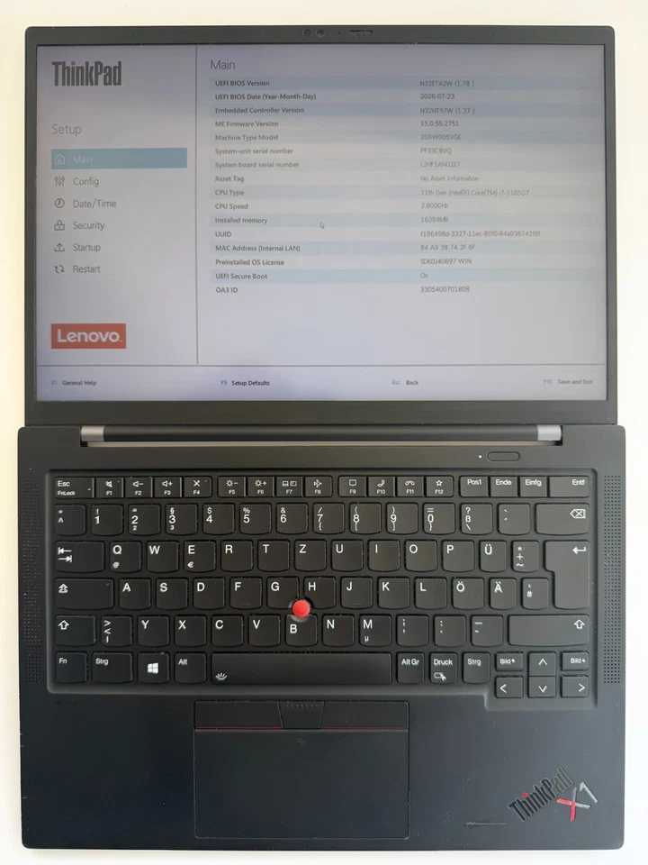 Lenovo ThinkPad X1 Carbon G9 · i7-1165G7 · 16GB · 1TB, Foto 3 von 5