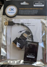 Cable Matters usb to hdmi/DVI adapter DisplayLink