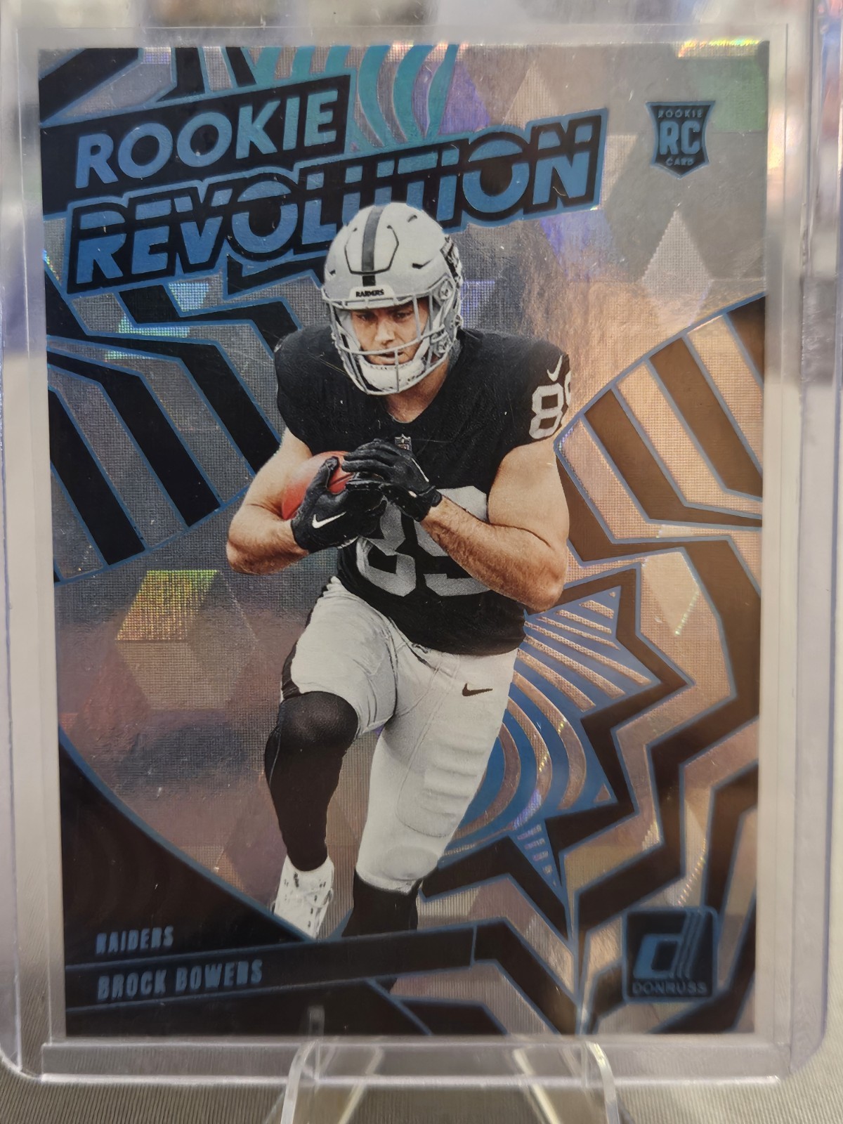 2024 Panini Donruss Rookie Revolution Brock Bowers #7 Cubic 34/50 (RC)