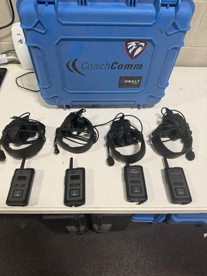 CoachComm Cobalt PLUS UHF RF Wireless Single-Ear Headset w/ Case (4)