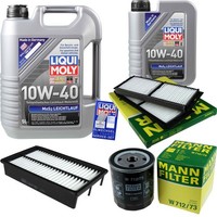 Mann Inspektionspaket 6L Liqui Moly Leichtlauf 10W-40 FüR Mazda 3 2.0 MZR Disi