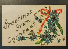 Greetings From Conneaut Ohio Antique Glitter ...
