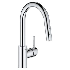 Grohe 31479001 Concetto Single-Handle Pull Down Prep Faucet 1.75 GPM - Chrome