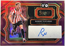 2025-26 Panini Select La Liga Robert Navarro PURPLE AUTO #/49 Athletic Autograph