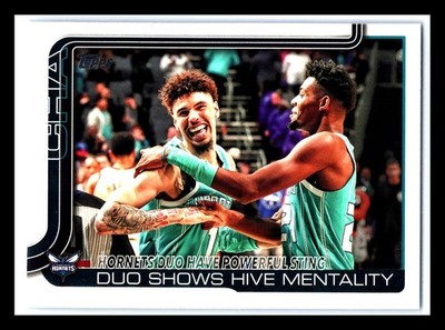 2025-26 Topps #283 Hornets Duo Have Powerful Sting: Duo Shows Hive Mentality
