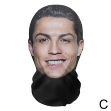3D Printed Breathable Mask Elastic Mesh Full Face Mask for Men Women Cosplay Hea
