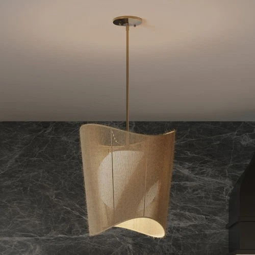 Minka Lavery 6575 Key Largo 1 Light 16"W Pendant - Brass - Picture 2 of 11