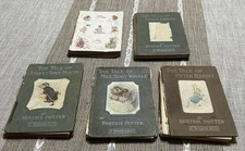 Vintage Lot Of 5 Beatrix Potter Children's Books Early 1st Editions - POOR