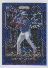 2021 Panini Prizm Tier II Blue Velocity Prizm Sherten Apostel #110 fm0