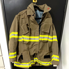 Globe Firefighter Turnout Coat Jacket Tan Size 46 Length 35