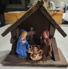 Pesebre italiano vintage María, José, Niño Jesús 6 H x 6,5 W ¡ENVÍO GRATUITO!