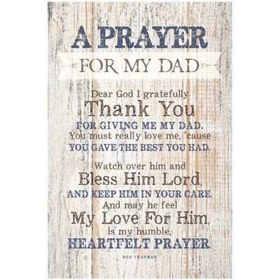 Dad Prayer Wood Frame Plaque | Father's Day Gift 6x9