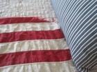 Old  LARGE 48 Stars USA Red White Blue Flag Unusual White Sewn on Stars American — photo 10