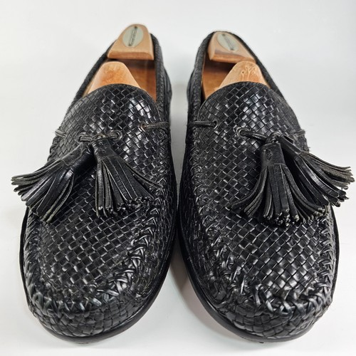 Vintage Cole Haan Schuhe Herren 8,5 Gewebt Korbgeflecht Quaste Halbschuhe Freizeit Slipper - Bild 5 von 14