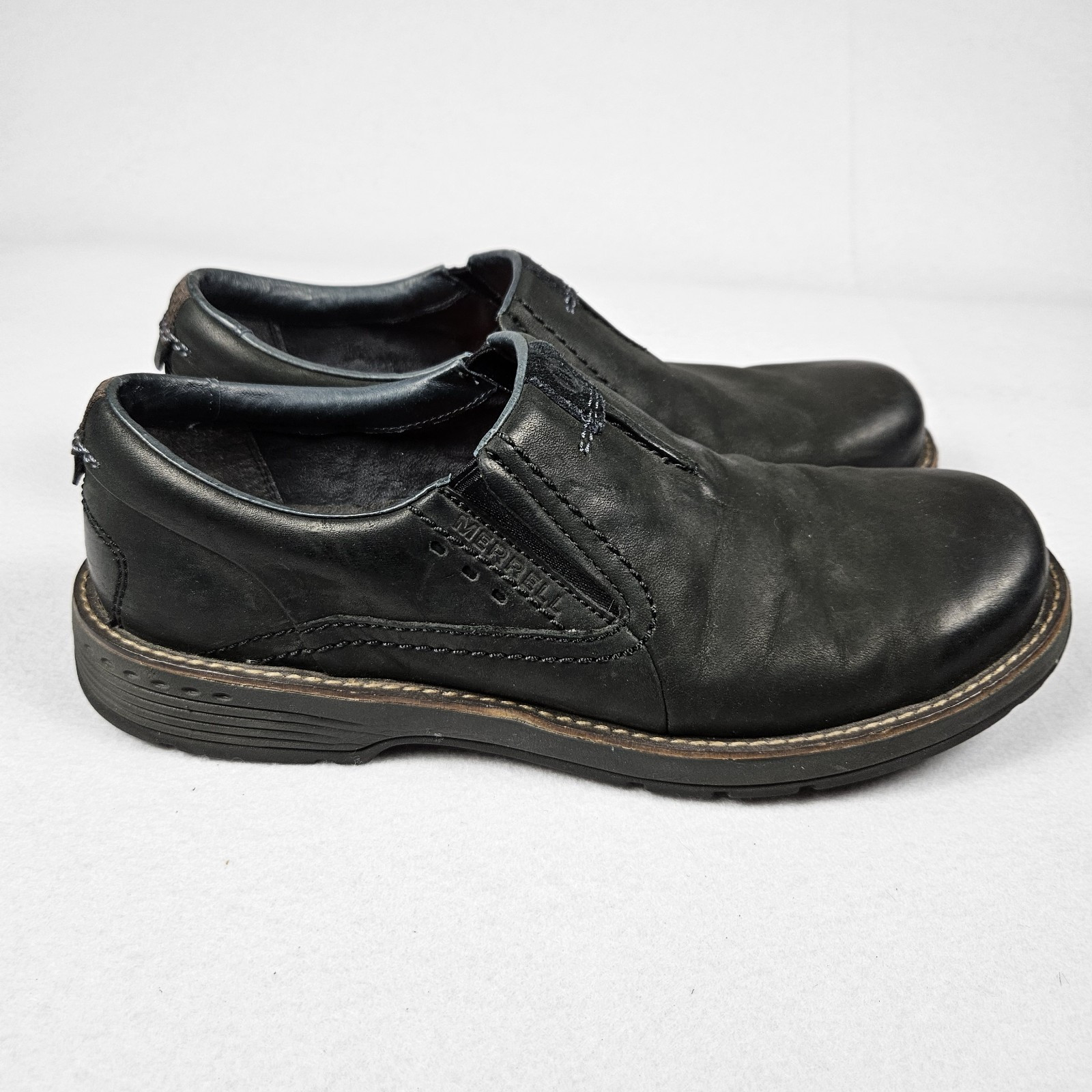 Mocassino uomo Merrell pelle realm mocassino 9 5 Select Move nero slip on plantare da lavoro