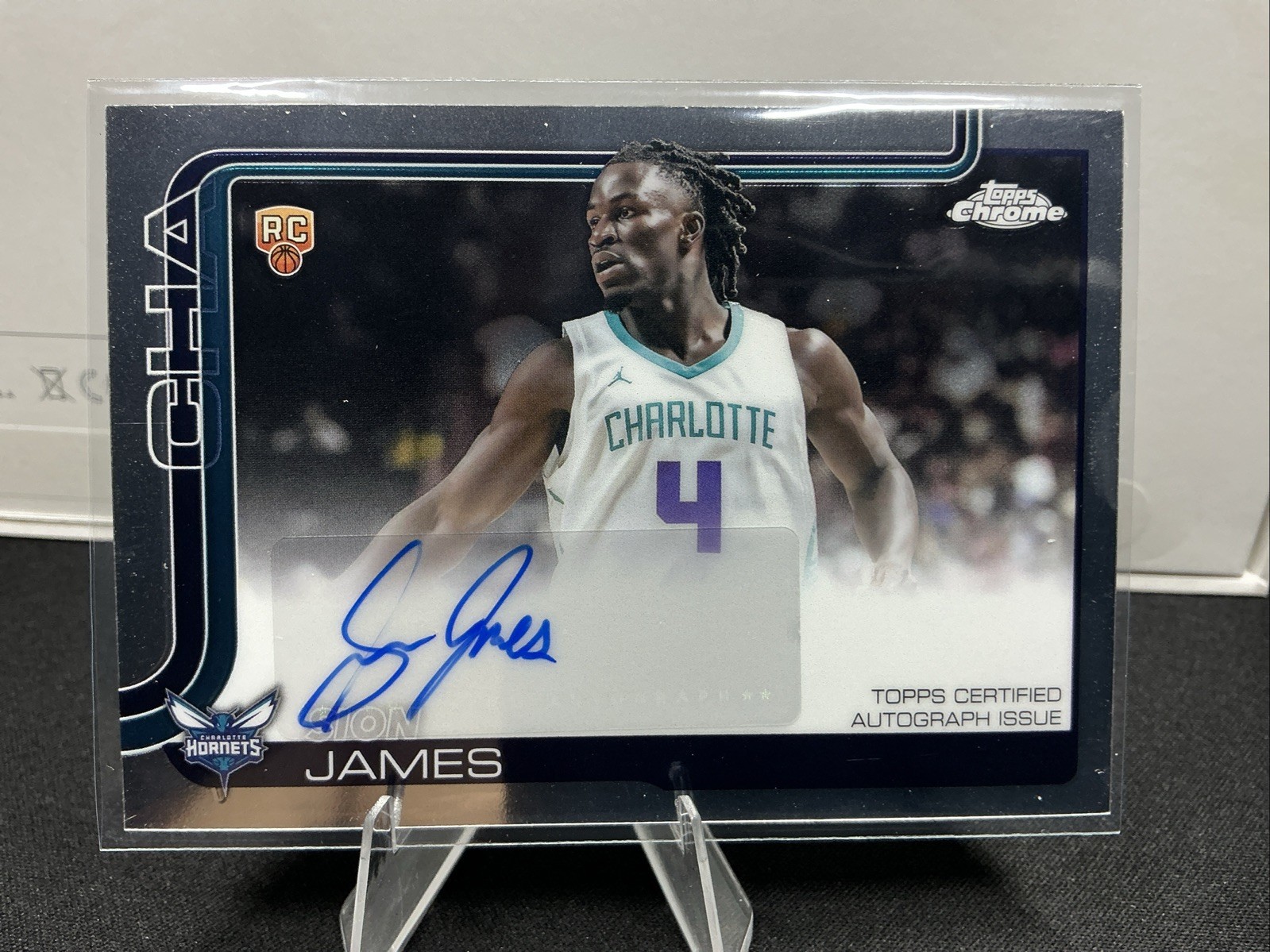 2025-26 Topps Chrome NBA Sion James Rookie RC Autograph Auto #TCAR-SJ Hornets