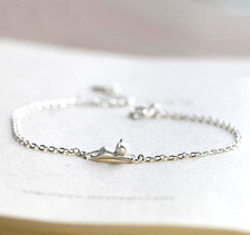 Fashion Silver Lovely 3D Kitten Cat Chain Charm Bracelet