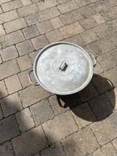 Vintage Galvanised Tin Wash Tub Original Filter & Lid