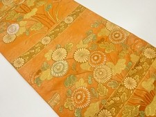 7596593: JAPANESE KIMONO JAPANESE FUKURO OBI / WOVEN KIKU