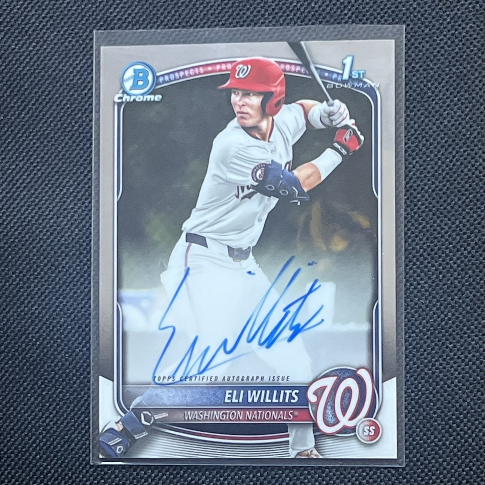 2025 Bowman Draft Eli Willits Chrome Auto 1st #CPA-EW Nationals Base Prospect RC