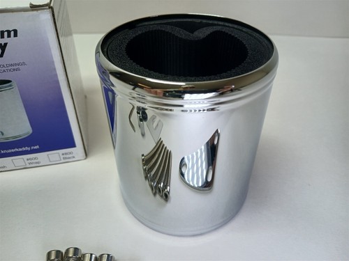 Harley-Davidson Kustom Kaddy Chrome Cupholder Switch Housing Mounted #500 - Picture 2 of 8