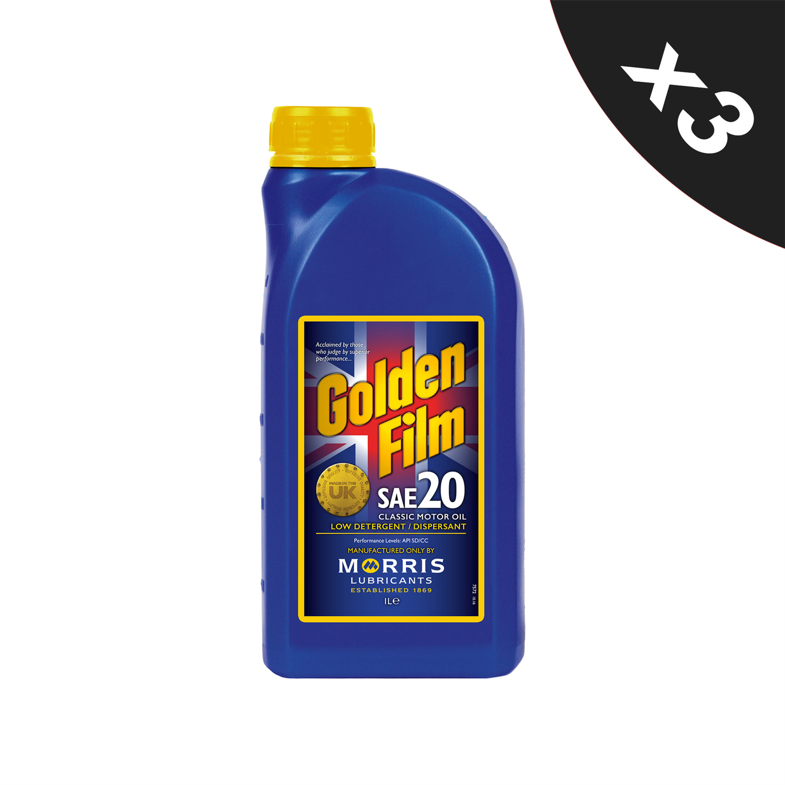 MORRIS SAE 20 Classic Motor Oil - Mineral Engine Oil API SD/CC 3x1L