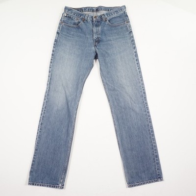 Levi's Herren Jeans W34 L34 Blau Denim Gerades Bein Mid Waist 5-Pocket Baumwolle