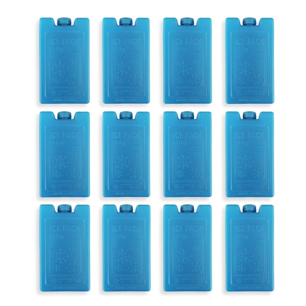 12 Mini Ice Blocks Small Lunch Box Reusable Freezer Blocks 110ml Picnic Cooler