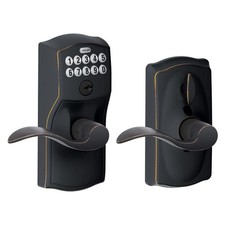 Schlage Aged Bronze Steel Electronic Keypad Entry Lock Lever