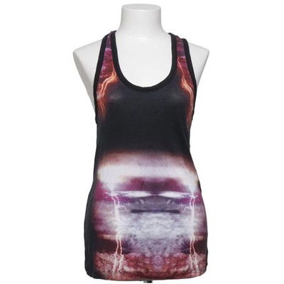 McQ by Alexander McQueen, Tank­top, Größe: S, Schwarz/Mehrfarbig, Lyocell #FNs