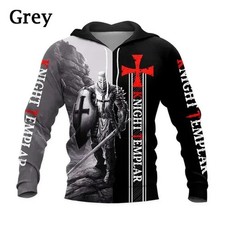 Knights templar hero English Halloween Cosplay Monster Mens Jumper Hoodie Top