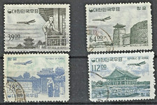 South Korea Stamps: 1961 Air Mail,  SC C35-C38 (4) Used