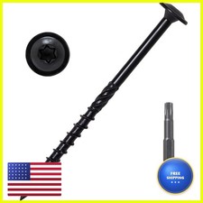 LIONMAX Lag Screws 4 Inch, Structural Wood Screws 14 x 4, 50-PCS, Black