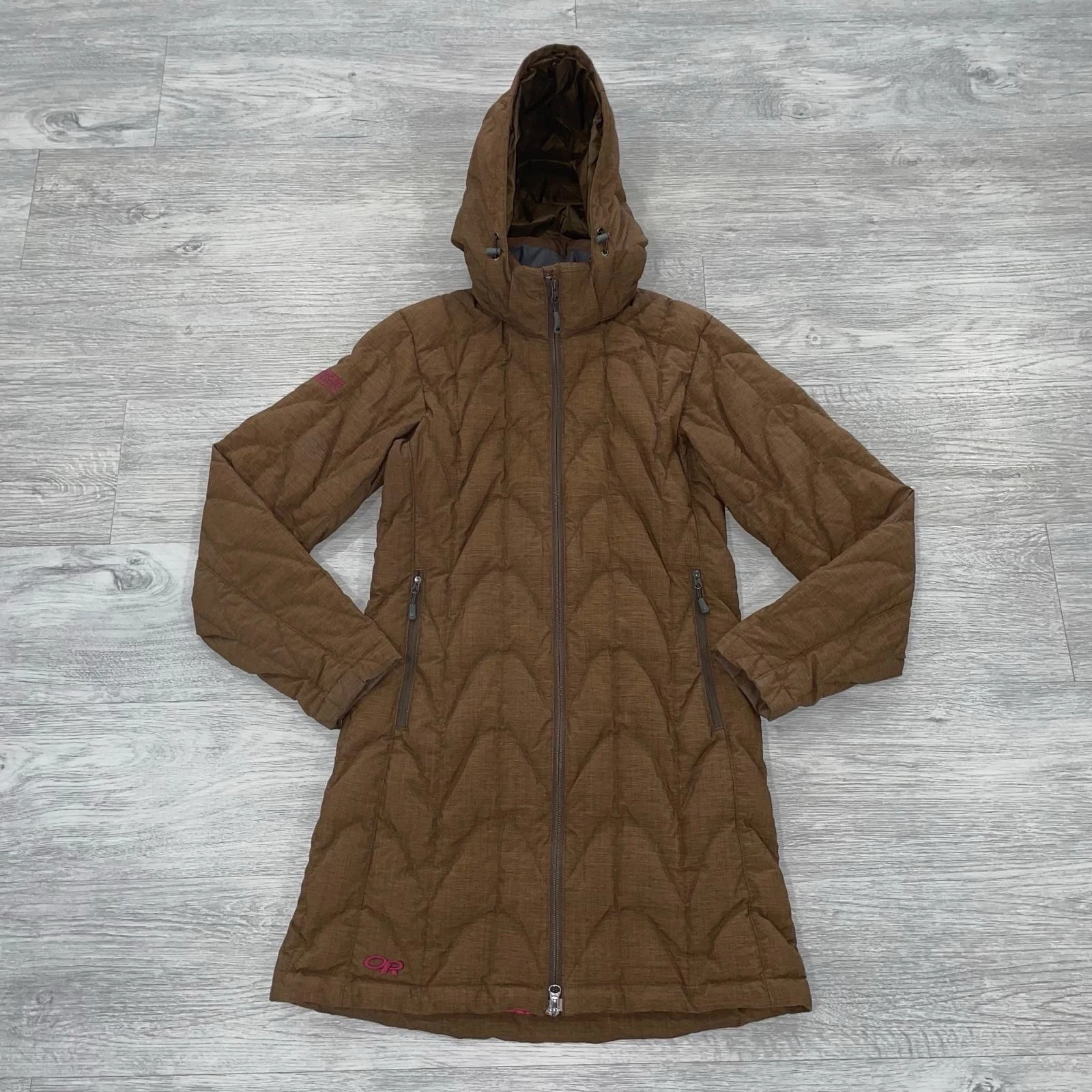 Outdoor Research Aria Storm Down Long Jacket Parka Puffer Quilted Size Small