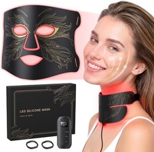 7-in-1 Red Light Therapy for Face Neck, Skin-Friendly Silicone Red Light Thera