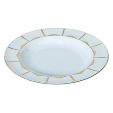 RH Macy & Co ATOMIC STARBURST Gold Trim Porcelain 8 5/8" Rimmed Soup Bowl NWT