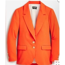 J. Crew Willa Blazer in Guarana Orange City Crepe Size 2