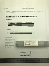 NEW Data Flute Carbide Endmill HVMAGM20750 3/4" X1"X5" OAL