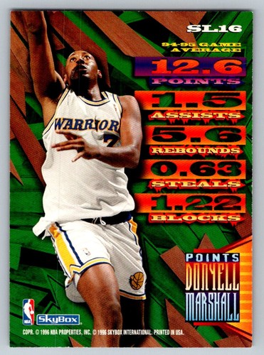 1995 Hoops Slamland Donyell Marshall SL16 - Picture 2 of 2