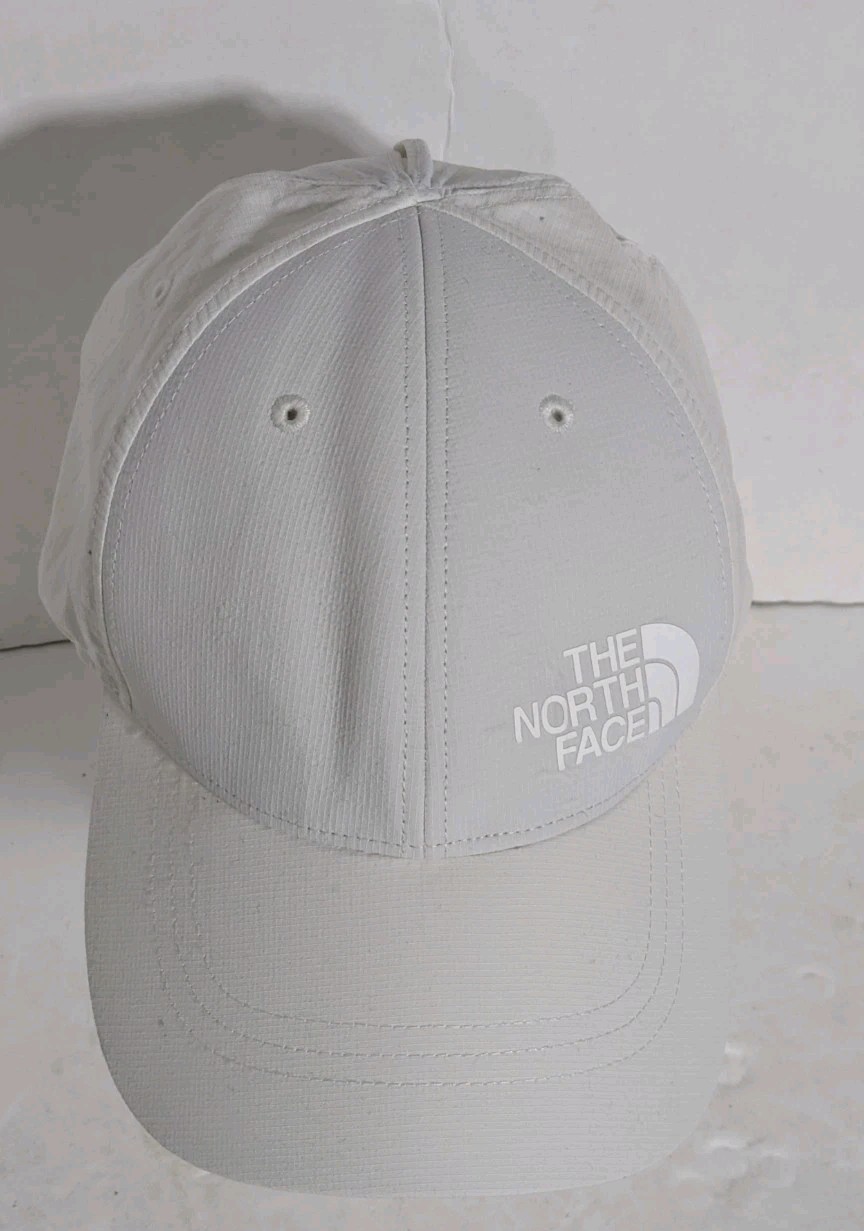 PONY Cappello Berretto The North Face Taglia L XL Donna Bianco Elasticizzato Coda di Cavallo Panino Puff Hair