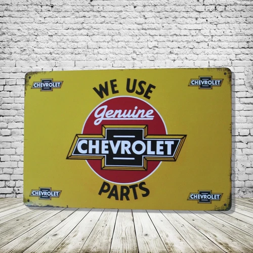 Chevrolet Vintage Style Tin Metal Bar Sign Poster Man Cave Collectible New