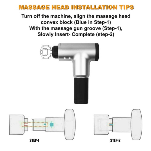 Massage Gun Deep Percussion Massager Muscle Vibration Tissue Relaxing Therapy UK - Picture 5 of 18