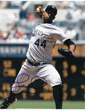 JUAN NICASIO  COLORADO ROCKIES   ACTION SIGNED 8x10