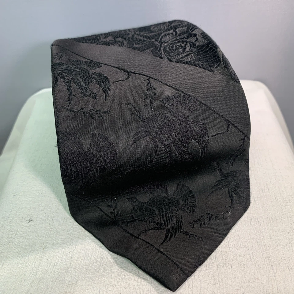 (2) Corbatas vintage Don Loper of California 100 % poliéster marrón gris/negro Foto 2 de 4