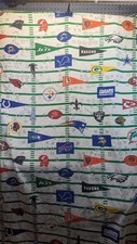 Vintage NFL National Football League Fitted Twin Bed Sheet Craft Fabric Material