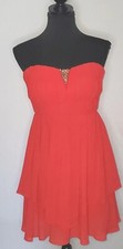New Sequin Hearts Strapless Red Dress Prom Evening Homecoming Size 7 NWT