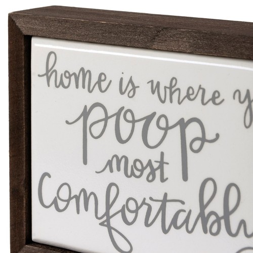 Home Is Where You Poop Most Comfortably Holzkiste Schild Mini - Bild 3 von 3
