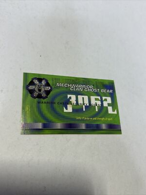 FASA 3062 Mechwarrior Clean Ghost Bear Warrior Caste Security Access ID Card J2