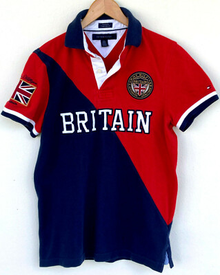 VTG Tommy Hilfiger Authentic Heritage  Britain Short Sleeve Polo Shirt Size XS