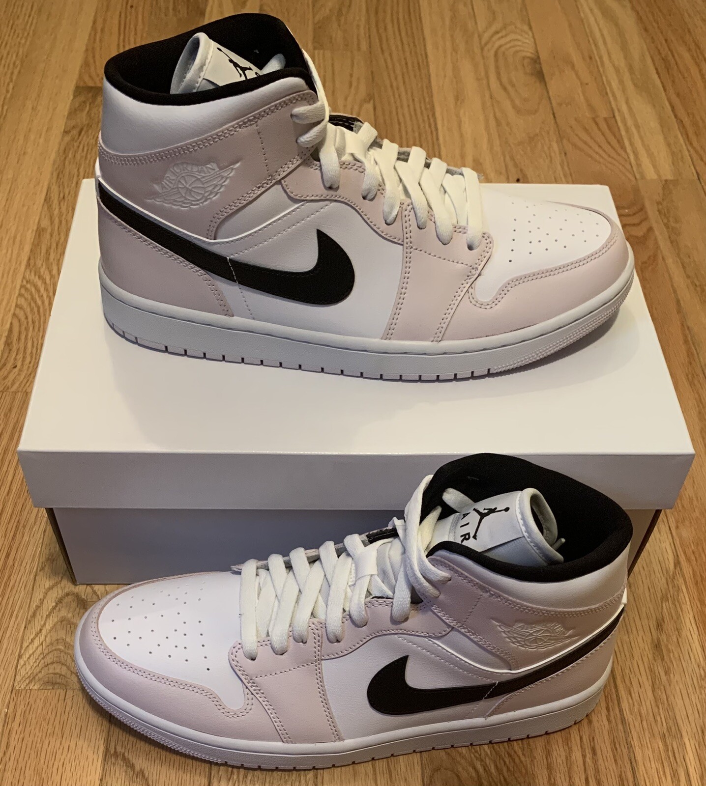 2021 Air Jordan 1 Mid Barely Rose Womens Sz 11.5/10 M (BQ6472-500)Light ...